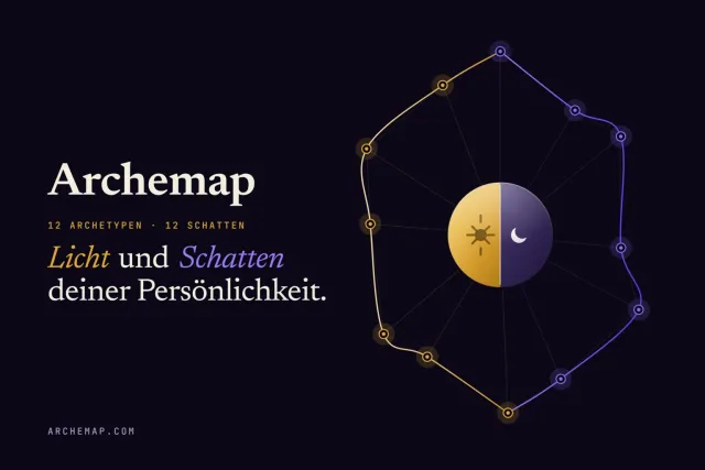 Eine Gestalt in der Dämmerung wirft einen langen Schatten auf eine Karte mit zwölf Wegen